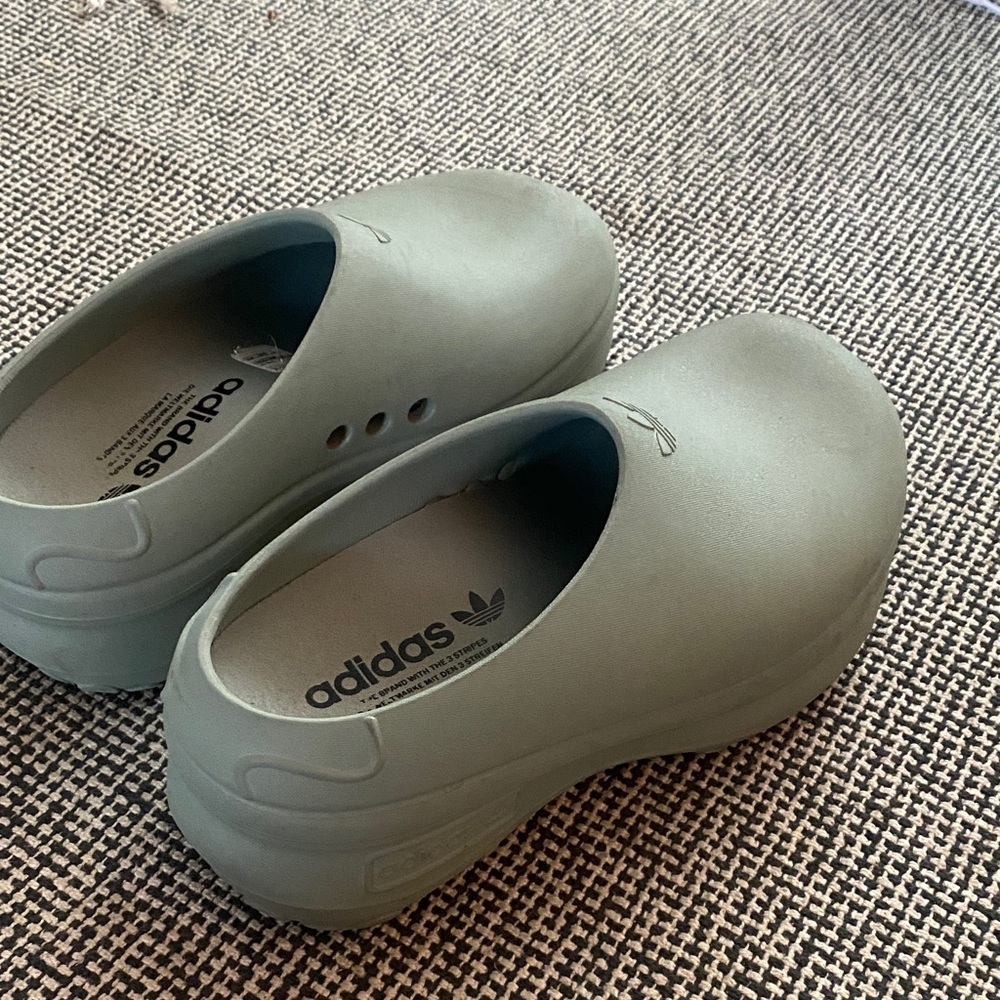 Adidas Green Clogs